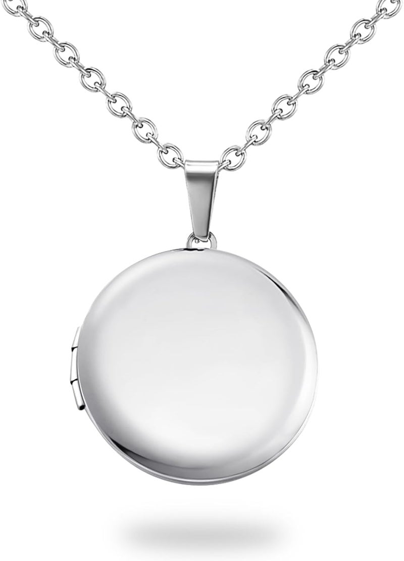 PHOCKSIN Locket Necklace for Women Black/Gold/Silver Locket Necklace Oval/Round/Heart Photo Necklace New Years Gifts for Girls - Image 1